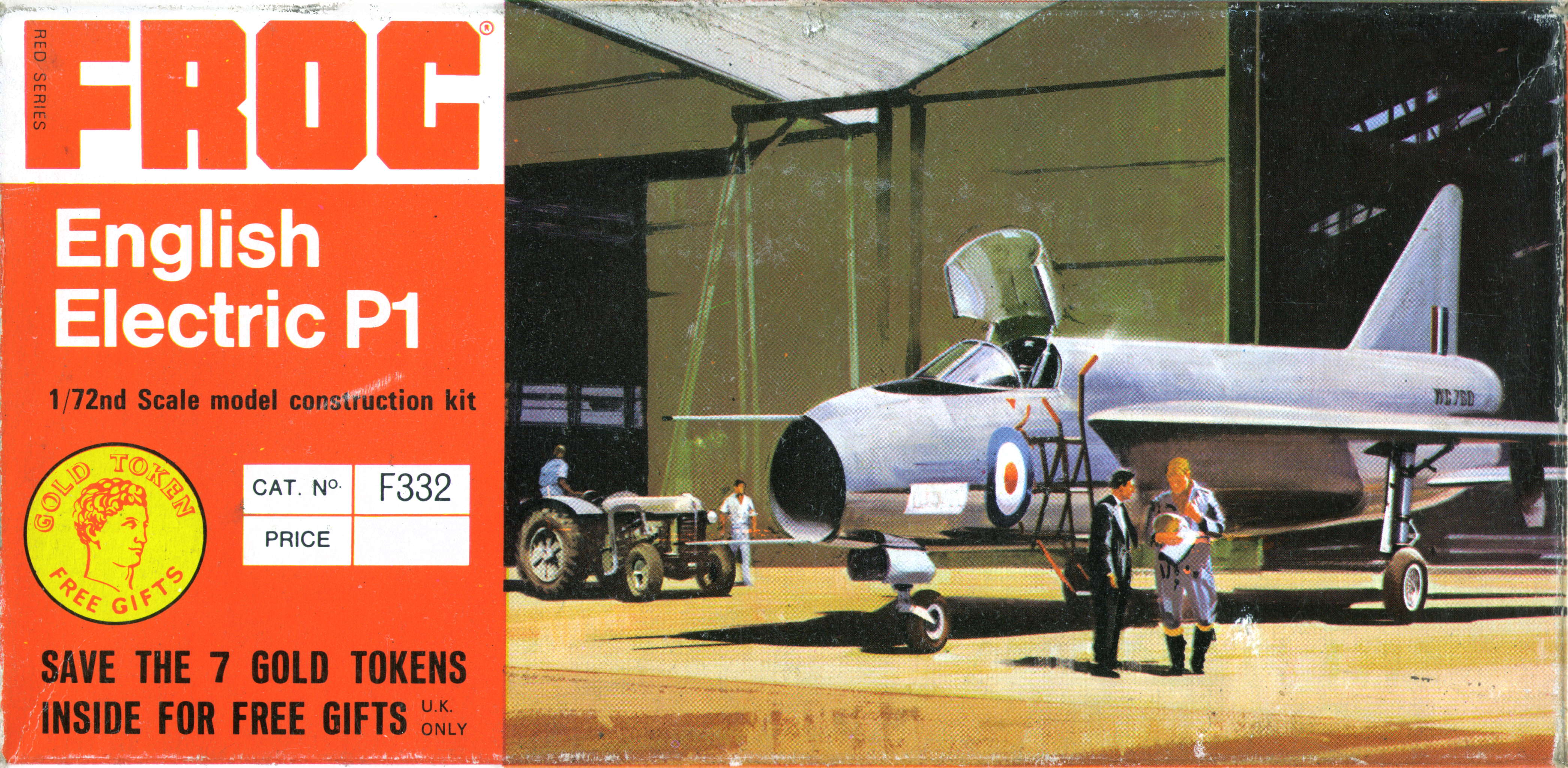 FROG F332 English Electric P.1, with Gold Tokens, International Model Aircraft Limited, 1965, коробка